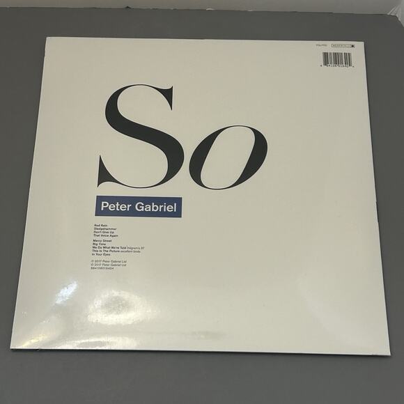PETER GABRIEL So 180G Vinyl LP 2024 Real World PGLPR5 Includes Download Card - Picture 3 of 4